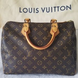 Authentic speedy 30 monogram